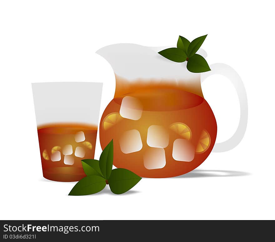 Glass of tea, cdr vector