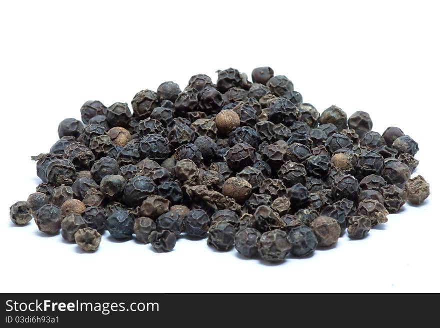 Dried black peppers