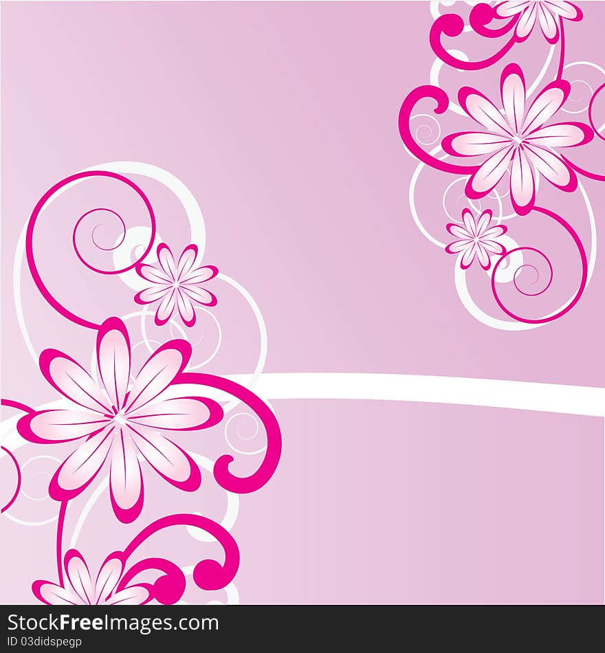 Abstract flowers background for your text