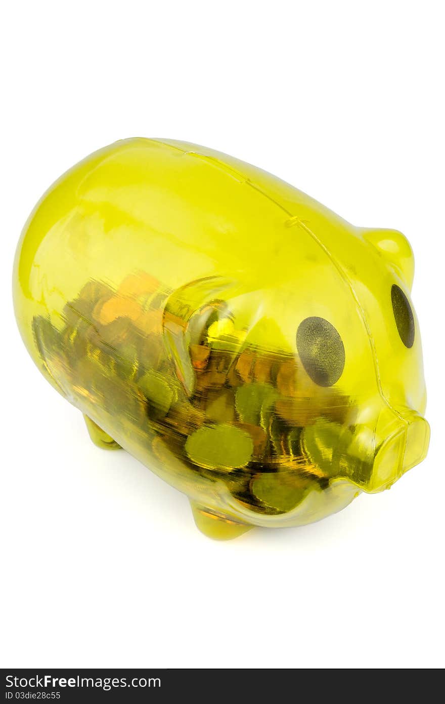 My Little clear yellow piggy bank.