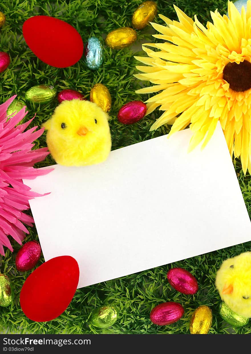 Easter Card With Decoration