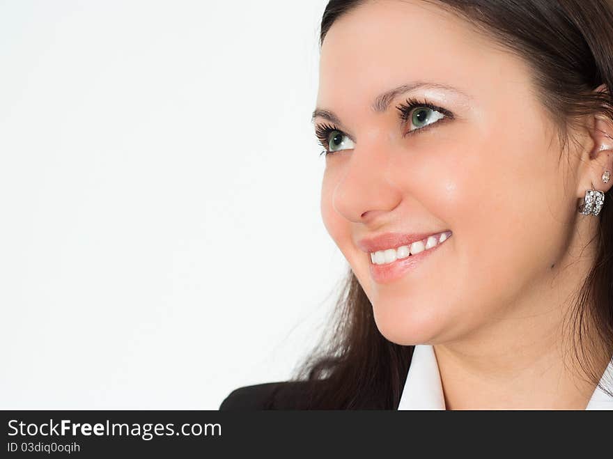 Beautiful woman in a business suit