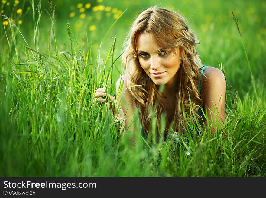 Blonde On Grass