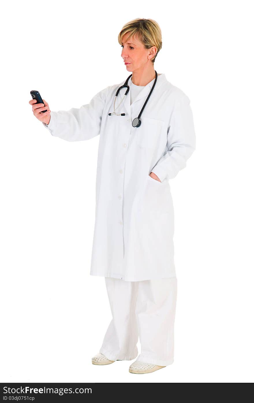 Doctor with mobile