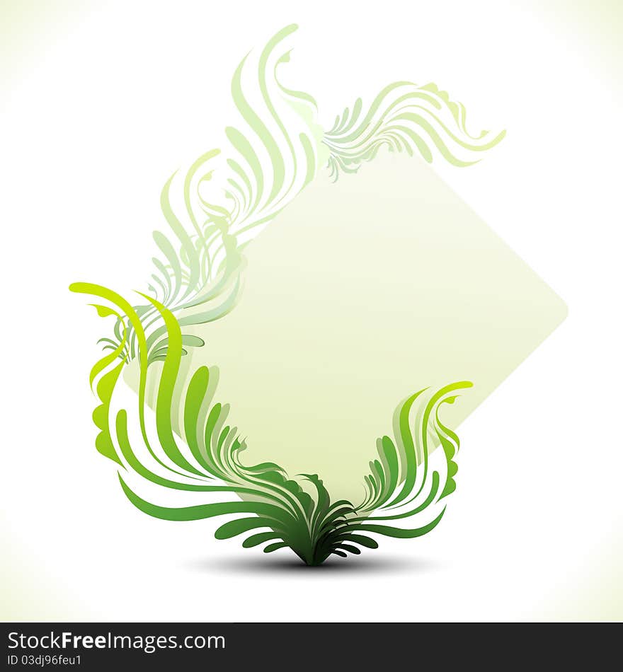 Illustration of flower around blank frame on white background. Illustration of flower around blank frame on white background