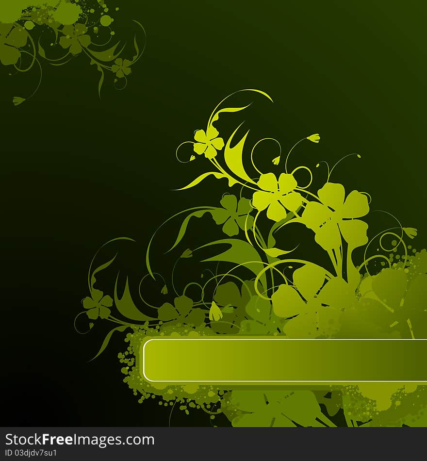 Illustration of floral pattern on abstract background. Illustration of floral pattern on abstract background