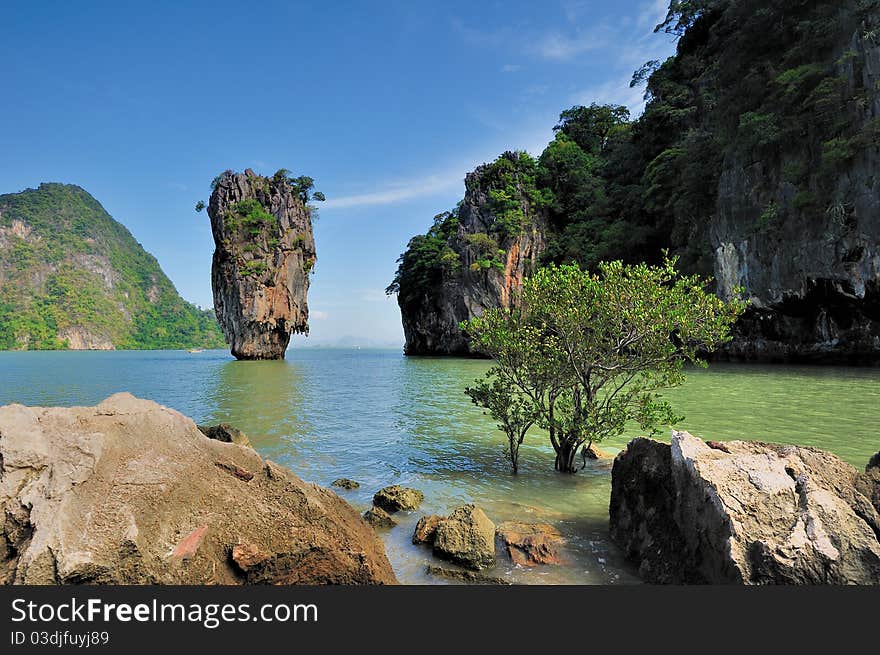 James Bond island, Andaman Sea, Thailand. James Bond island, Andaman Sea, Thailand