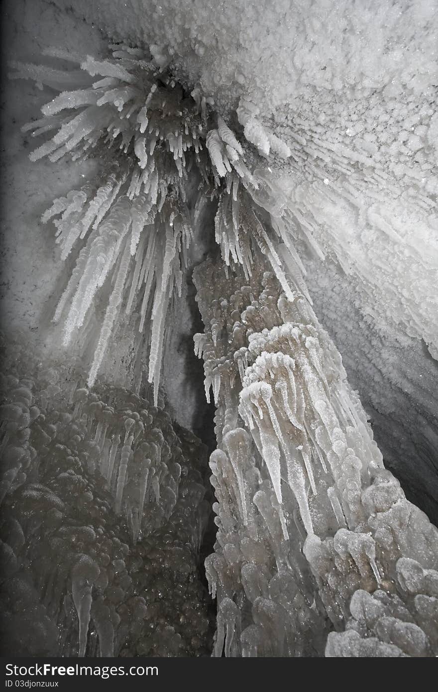 Ice Cave In The Arctic Glacier