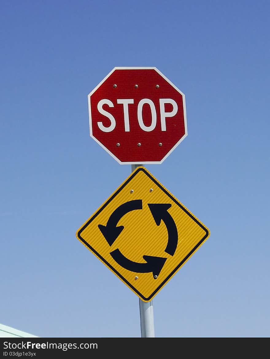 A stop sign in Key Largo Florida giving comical directions. A stop sign in Key Largo Florida giving comical directions