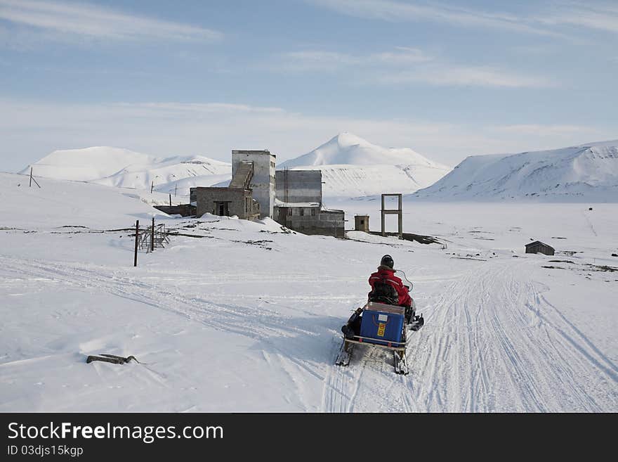 Abandoned Russian Arctic city, Spitsbergen