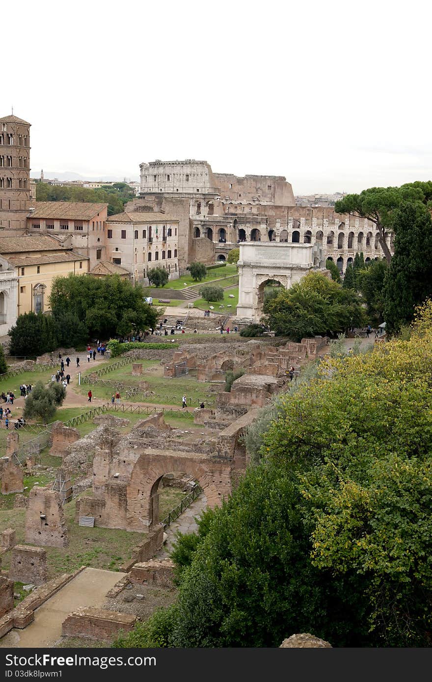 Forum Romanum and Colosseum