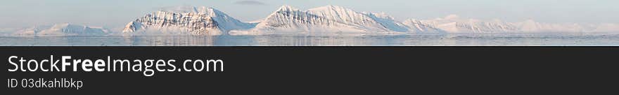 Arctic landscape - Spitsbergen, Svalbard - panorama. Arctic landscape - Spitsbergen, Svalbard - panorama