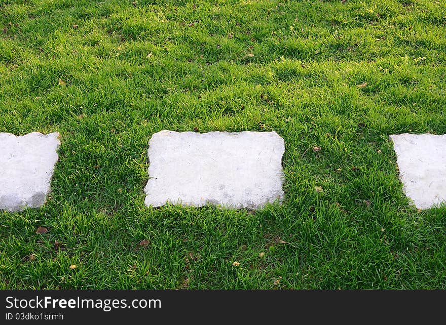 Blank tombstones on the cemetery