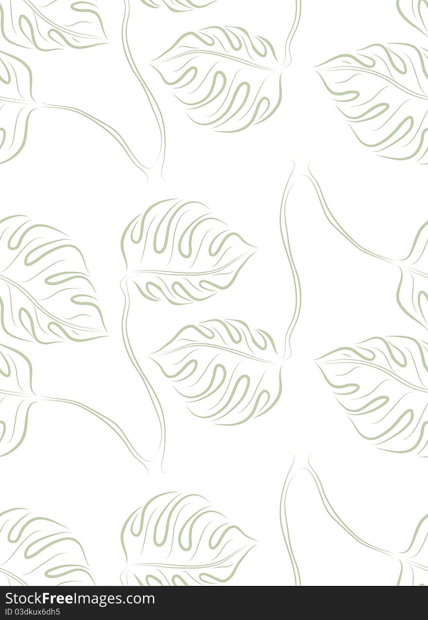 Seamless background with monstera leaves. Seamless background with monstera leaves.