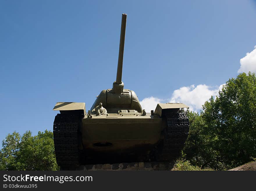 Monument to the tank of times of great patriotic war. Monument to the tank of times of great patriotic war