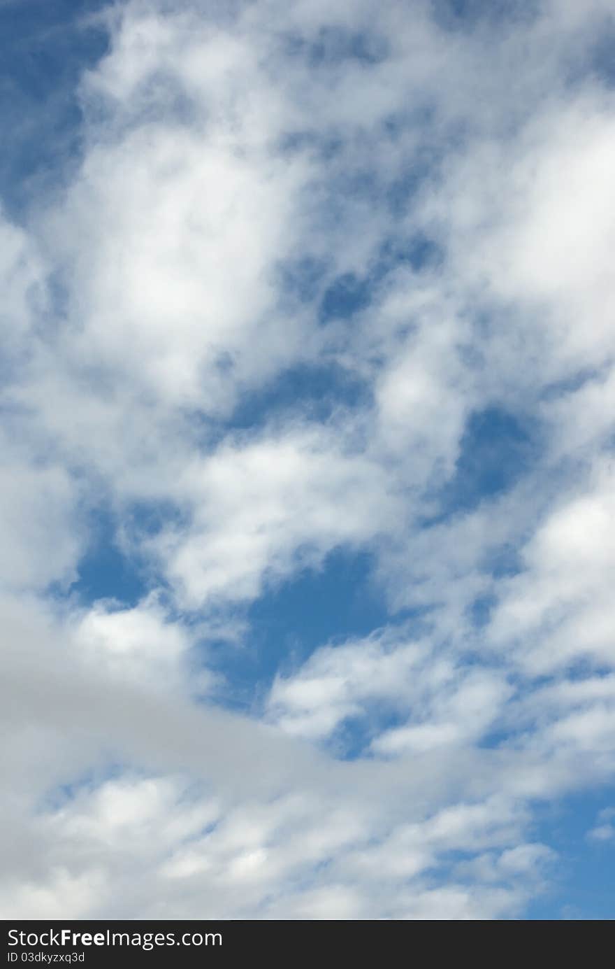 Blue sky with white clouds