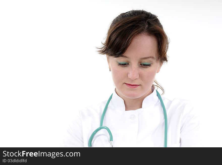 Doctor working with stethoscope