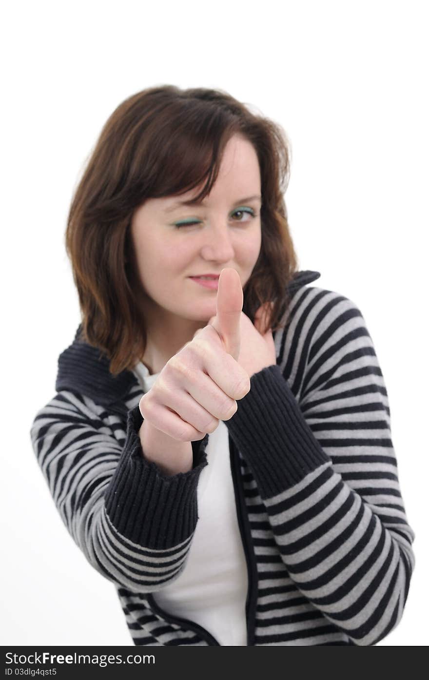 Girl Showing Ok Sign