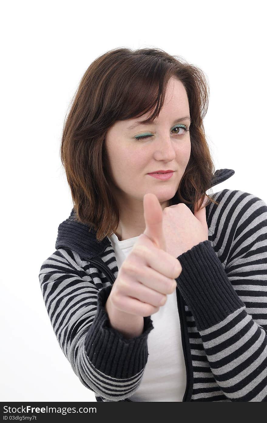 Young Person Showing Ok Sign