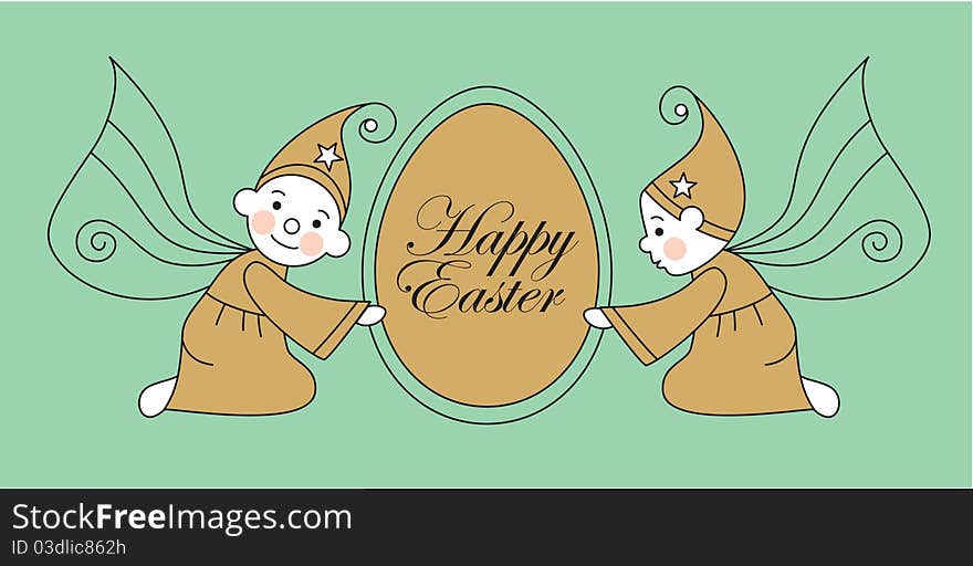 Elves with easter egg