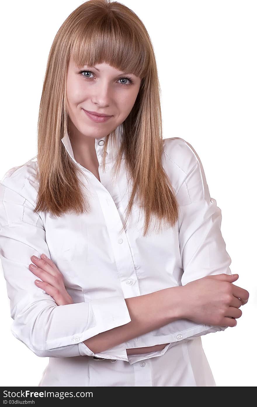 Girl in white blouse