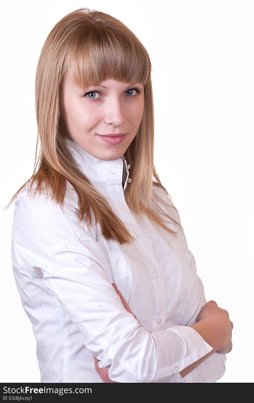 Girl in white blouse