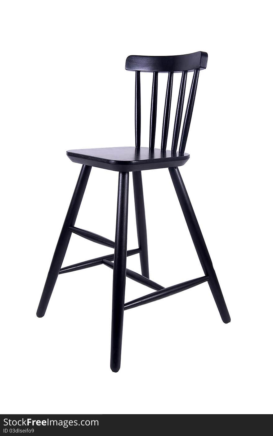 Black chair on a white background. Black chair on a white background