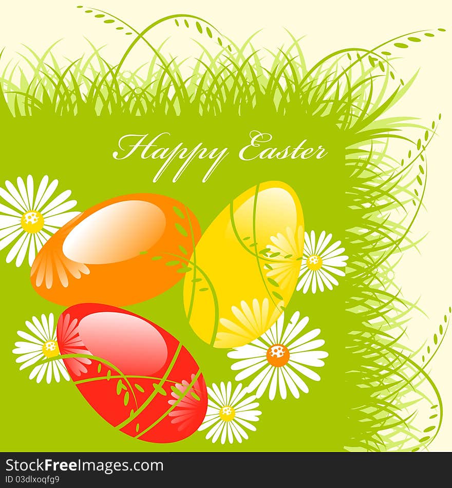 Colorful Easter eggs. Colorful illustration