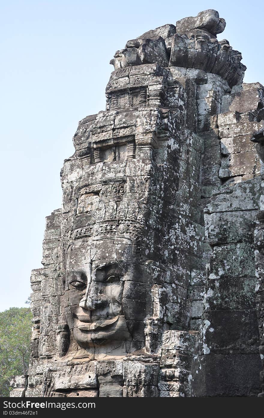 The famous and must see Khmer Smile in Angkor Wat