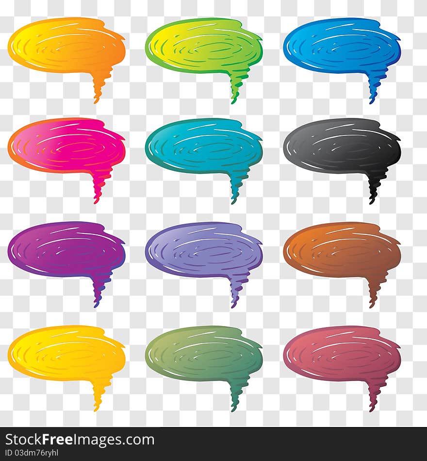 Vector bubbles for speech. Image for design.