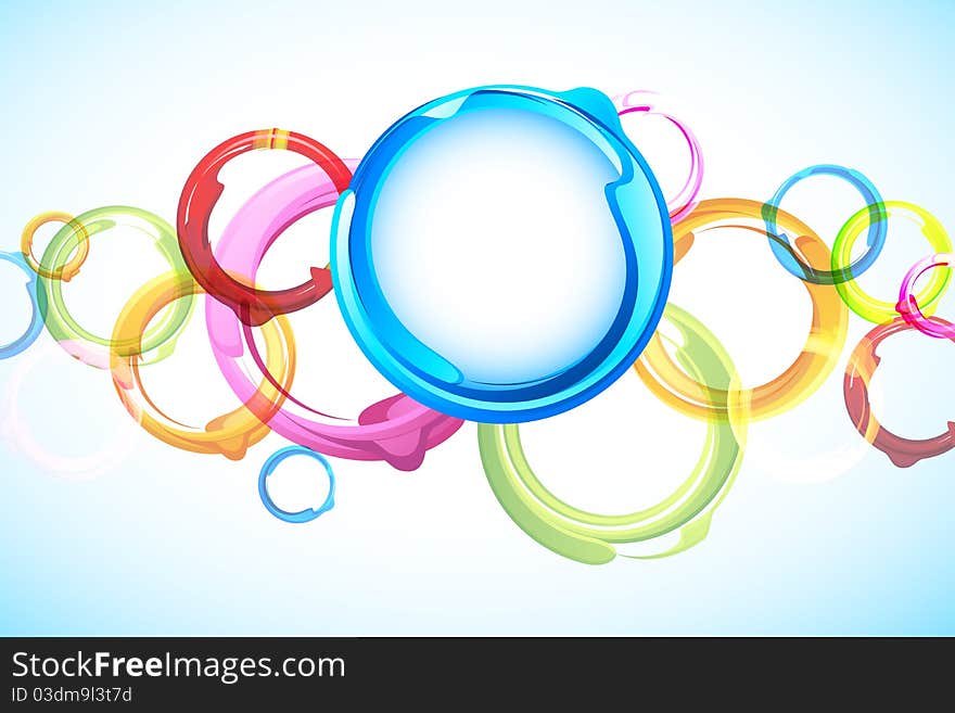 Illustration of circular pattern on abstract background