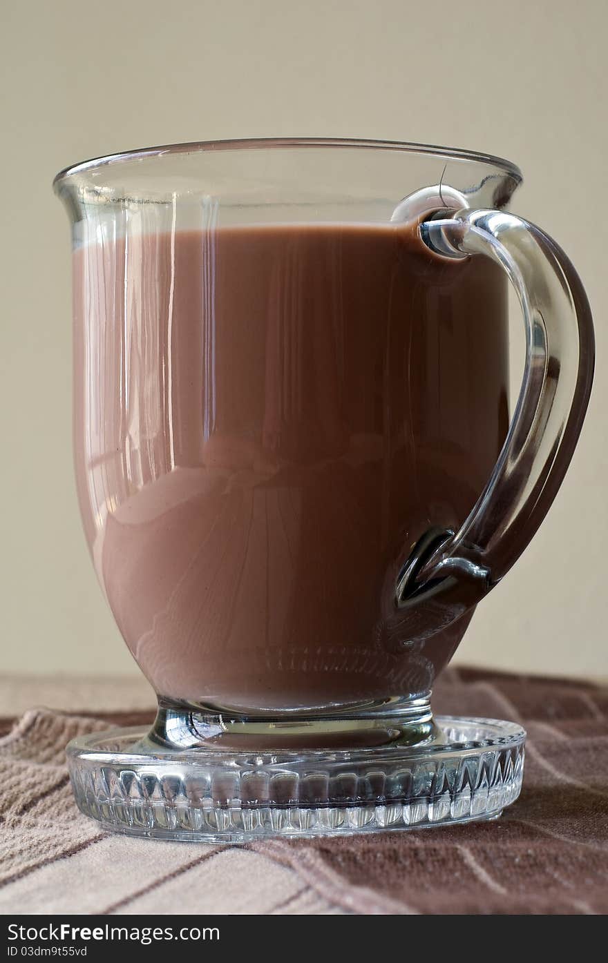 Glas of Hot Chocolateon the Table