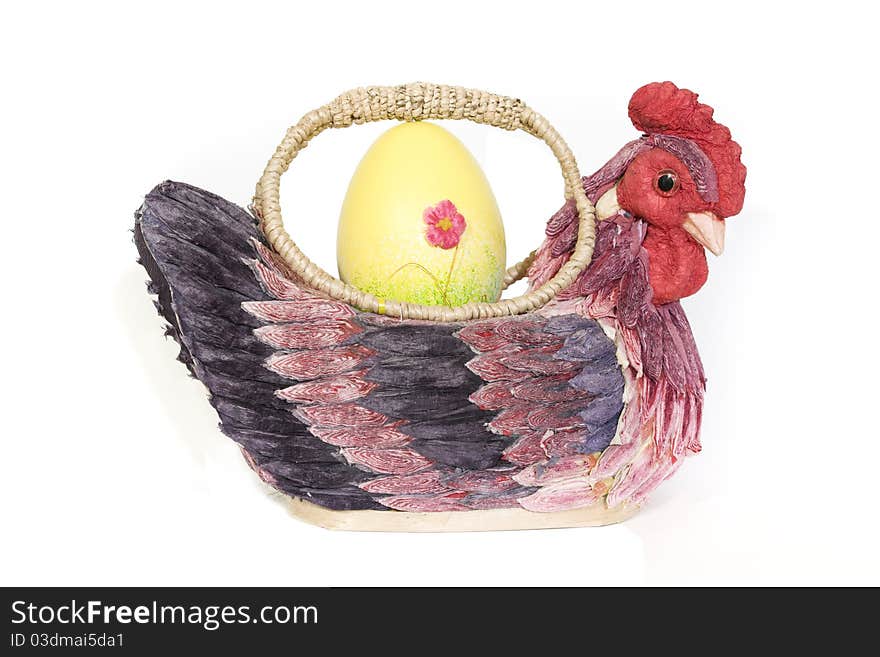 Decorate with egg and chicken-bag. Decorate with egg and chicken-bag