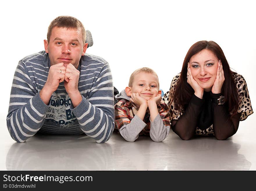 Portrait Of A Young Happy Smiling Family