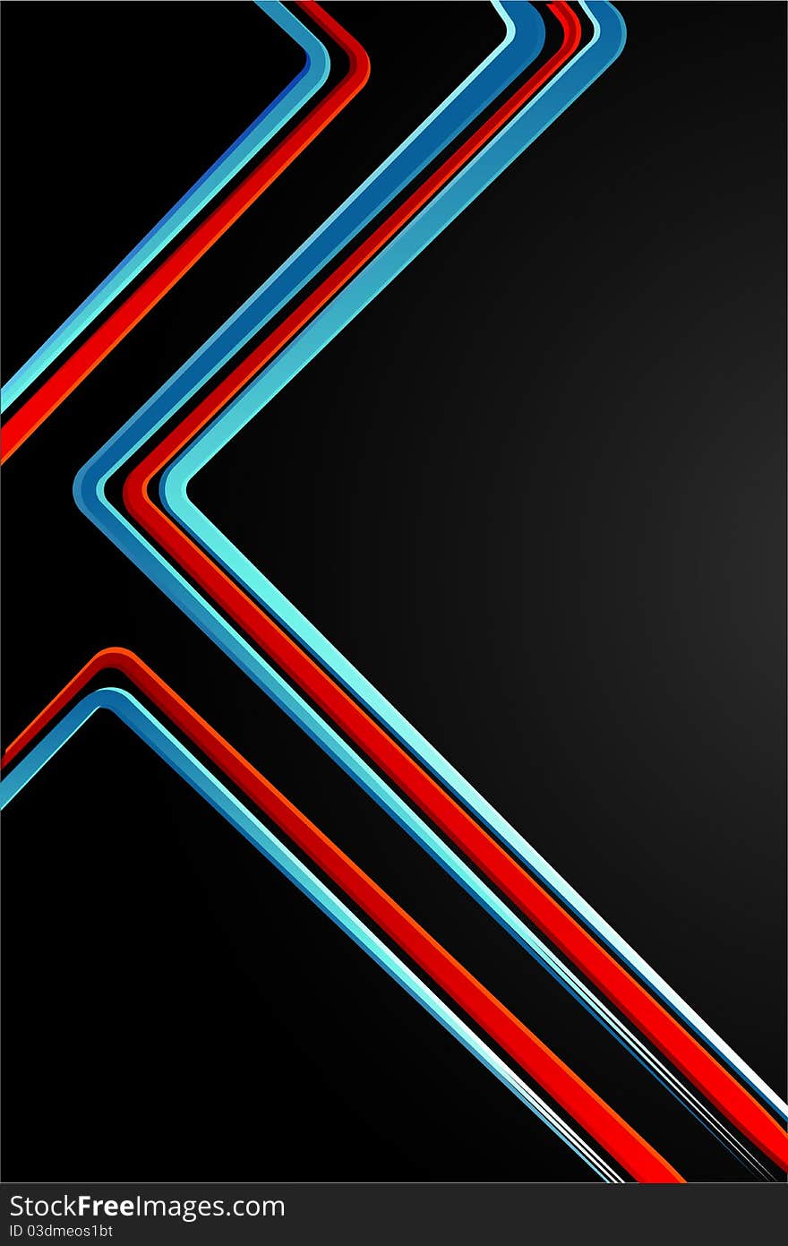 Illustration of colorful lines on abstract background