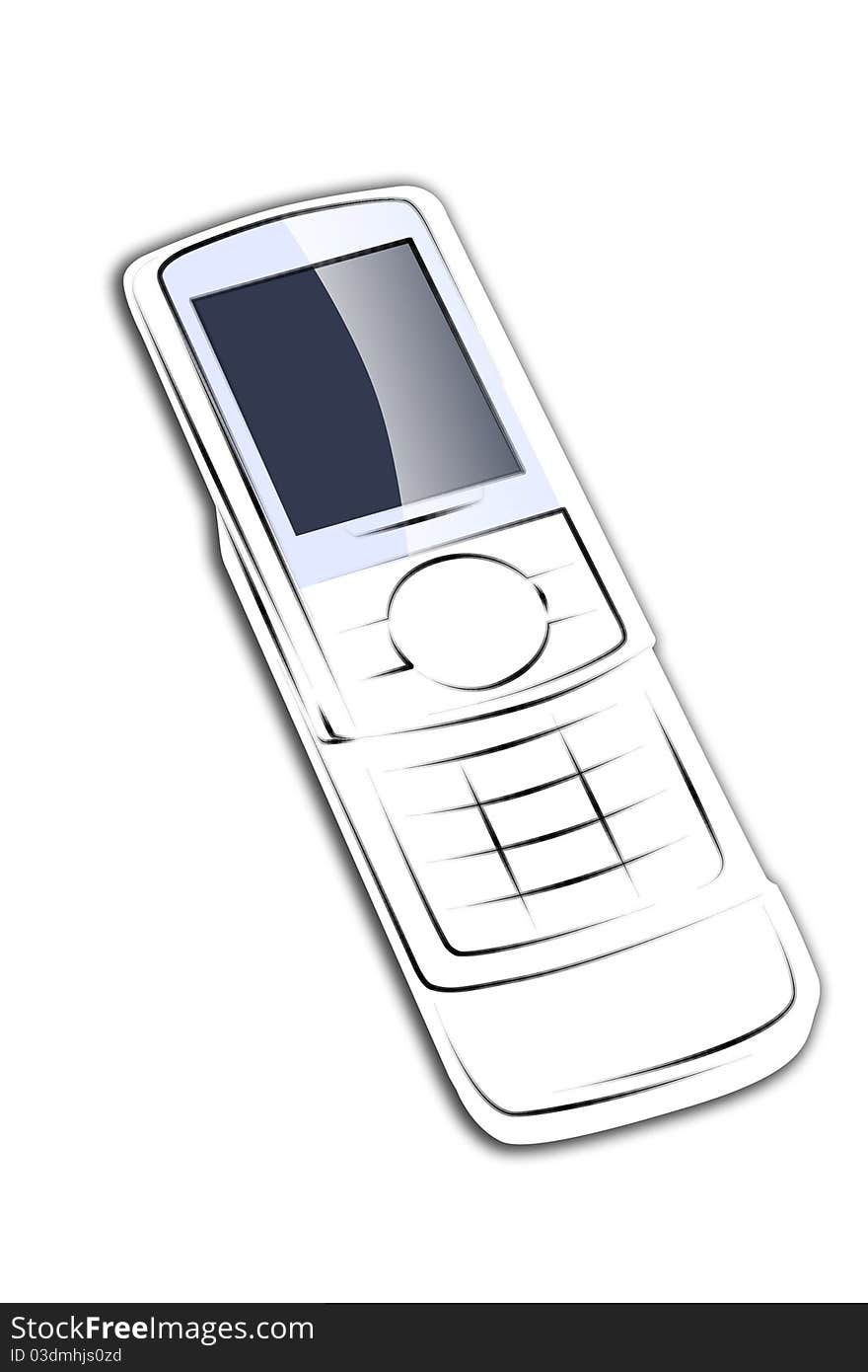 White mobile phone