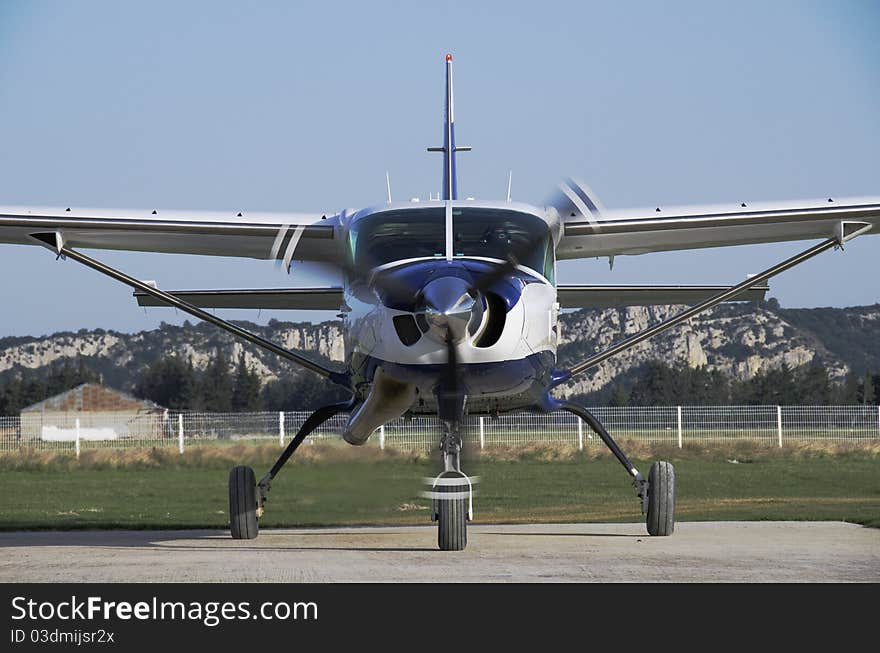 Aircraft on the airstrip ready to fly. Aircraft on the airstrip ready to fly