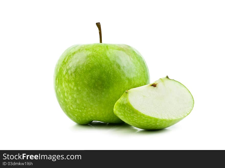 Green apple isolated on white