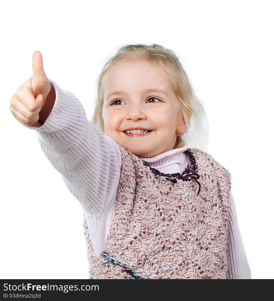 Portrait of lovely blond little girl