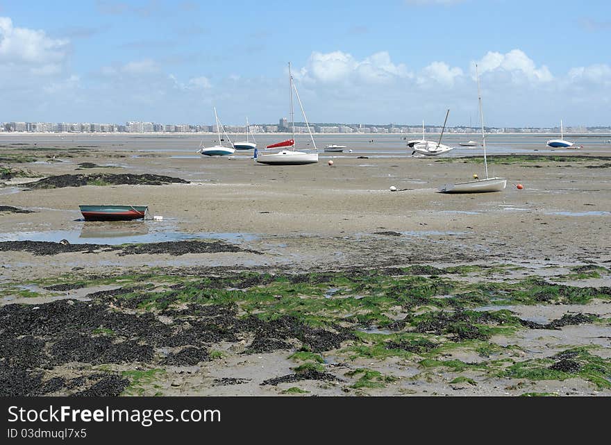 Boats and ebb tide