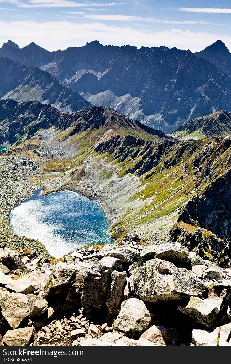 Summer mountain landscape in the Polish Tatry