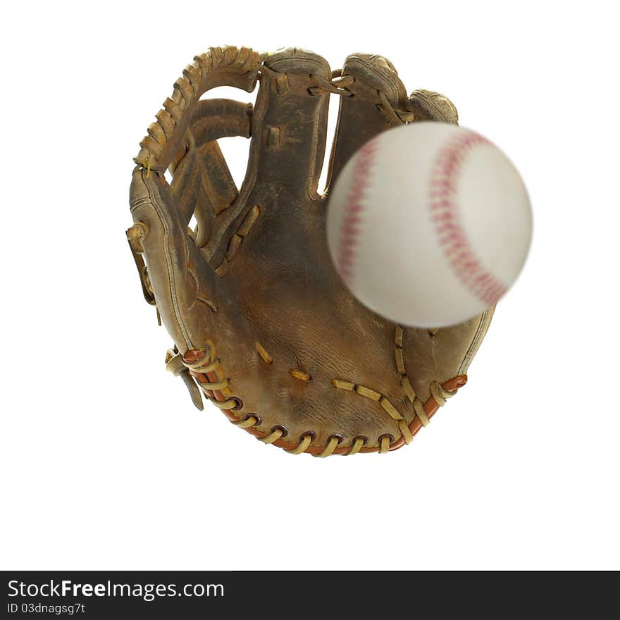 Baseball Heading for the Glove