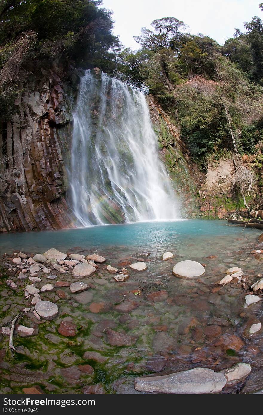 Water Running Down A Waterfall