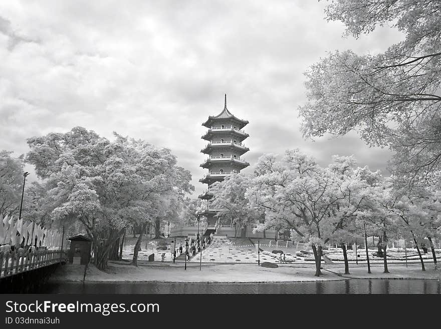 Chinese Pagoda at Chinese Garden in Singapore. Chinese Pagoda at Chinese Garden in Singapore.