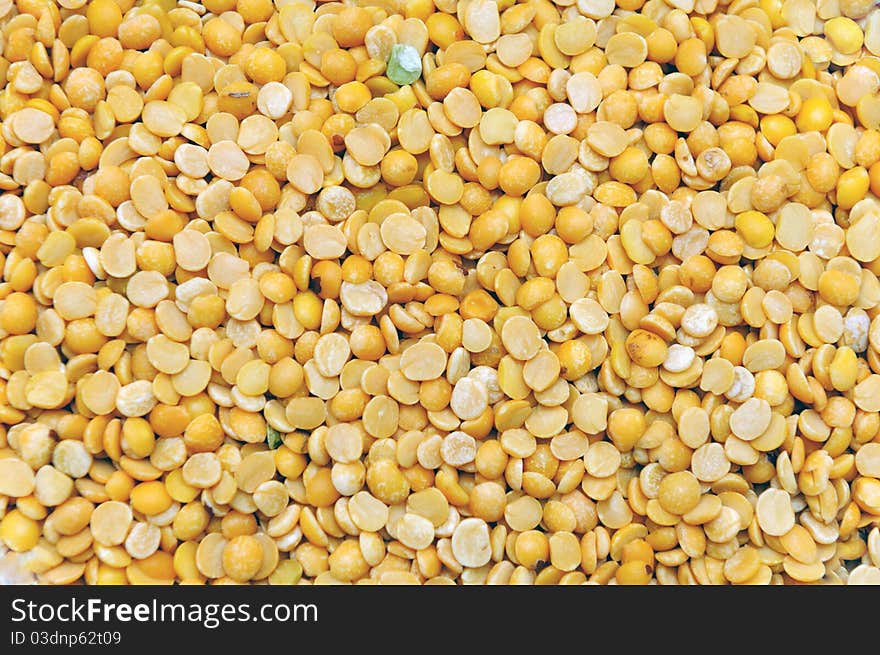 Channa dal, famous Indian legume also called yellow Pigeon peas