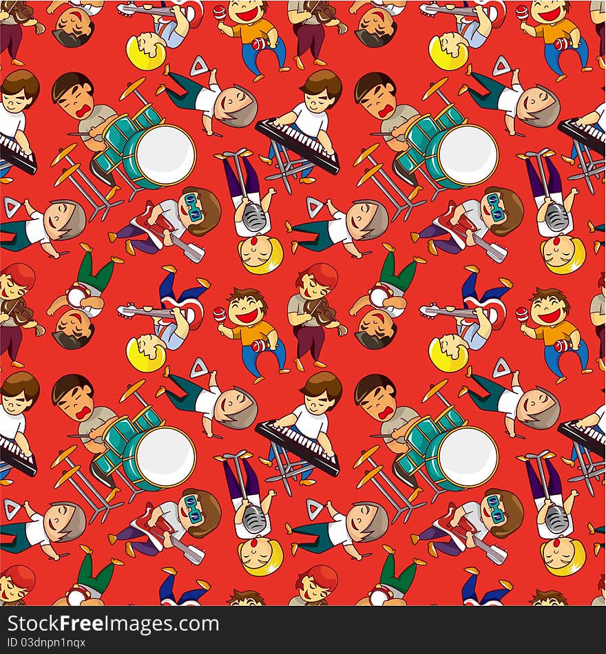 Seamless Rock Band Pattern