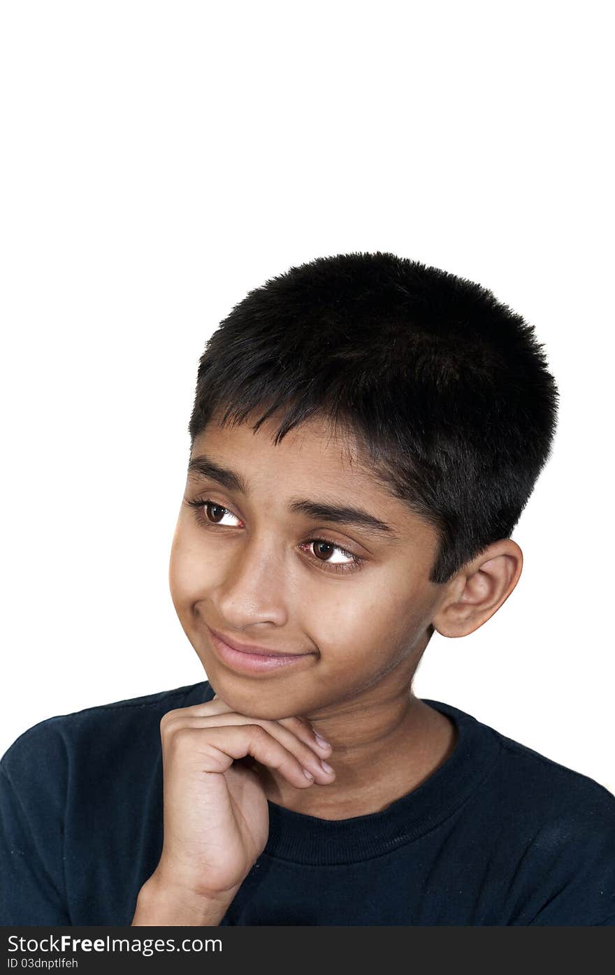 An handsome indian kid smiling for you