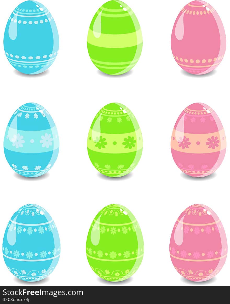 The vector illustration contains the image of Easter eggs