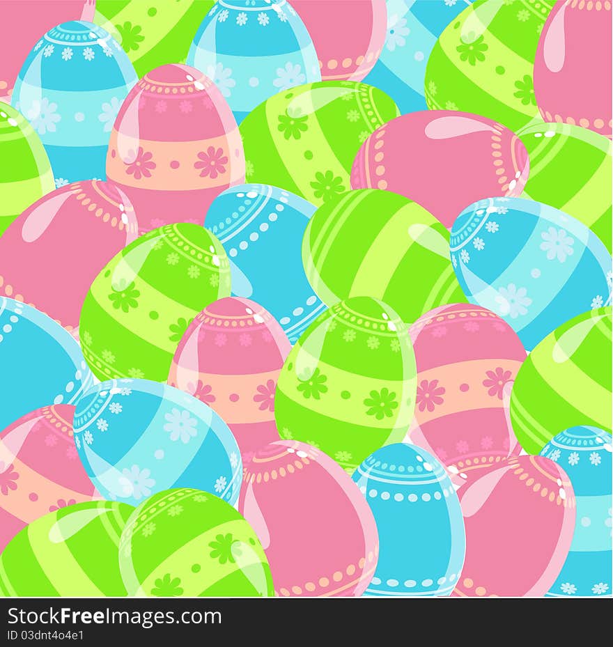 The vector illustration contains the image of Easter eggs