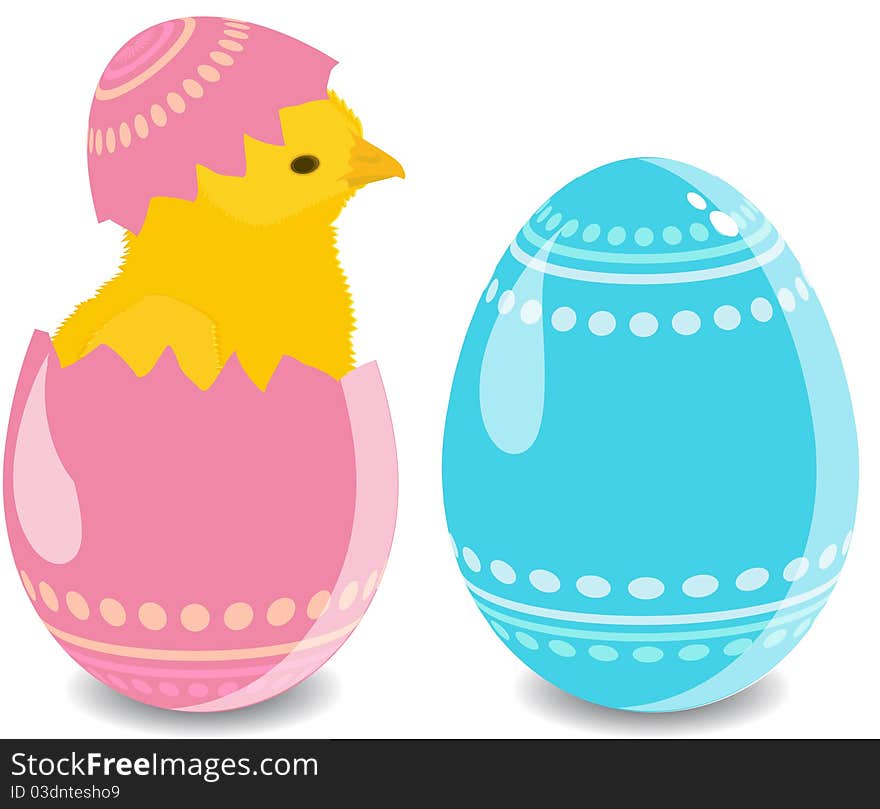 Easter eggs wich chicken